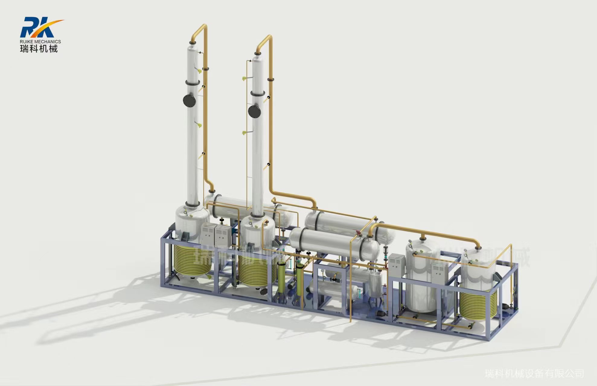 Ruike distillation machine 3D design of crude oil pyrolysis oil recycling