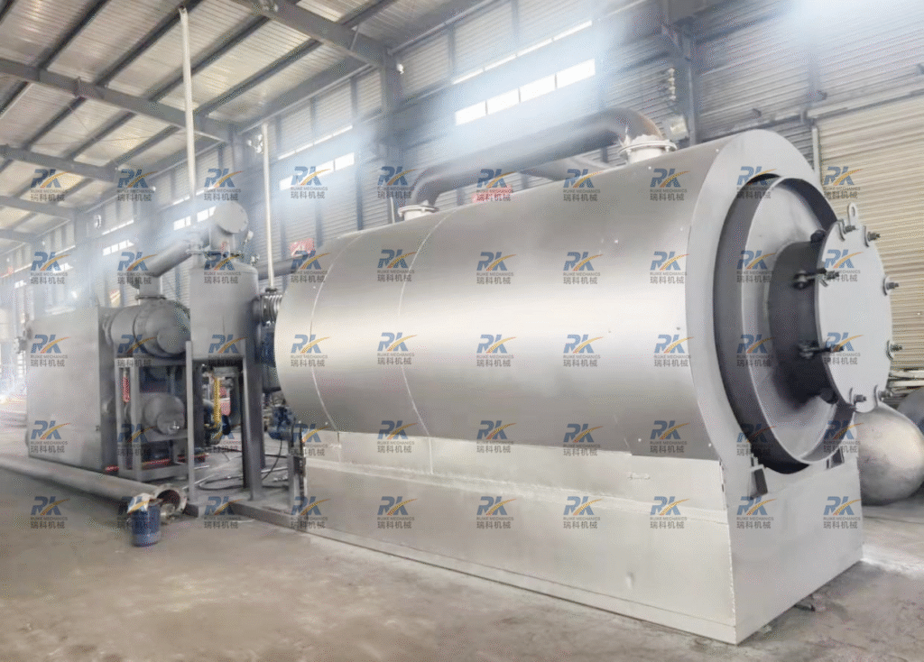 Ruike Pyrolysis Plant 1 ton batch type for recycling waste tire and plastic into fuel oil