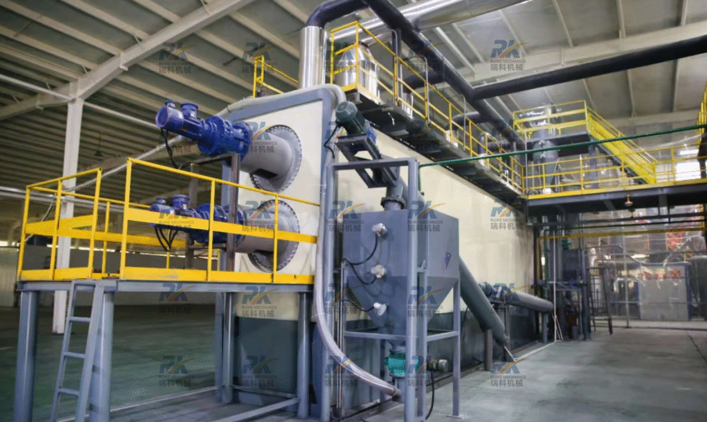 Ruike continuous pyrolysis plant project for converts waste tire and plastic into fuel oil